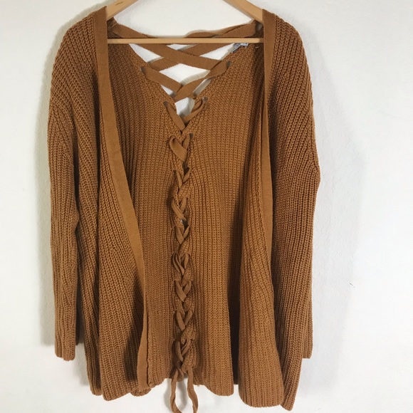 iris Sweaters - Iris orange long open sweater size medium